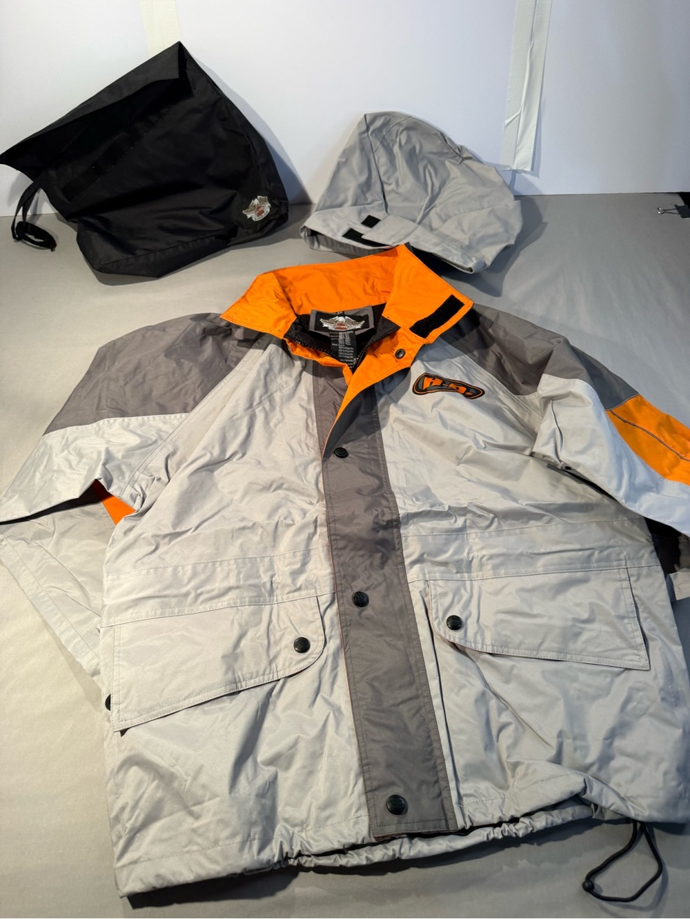 Harley-Davidson Orange & Black Riding Jacket with Logo